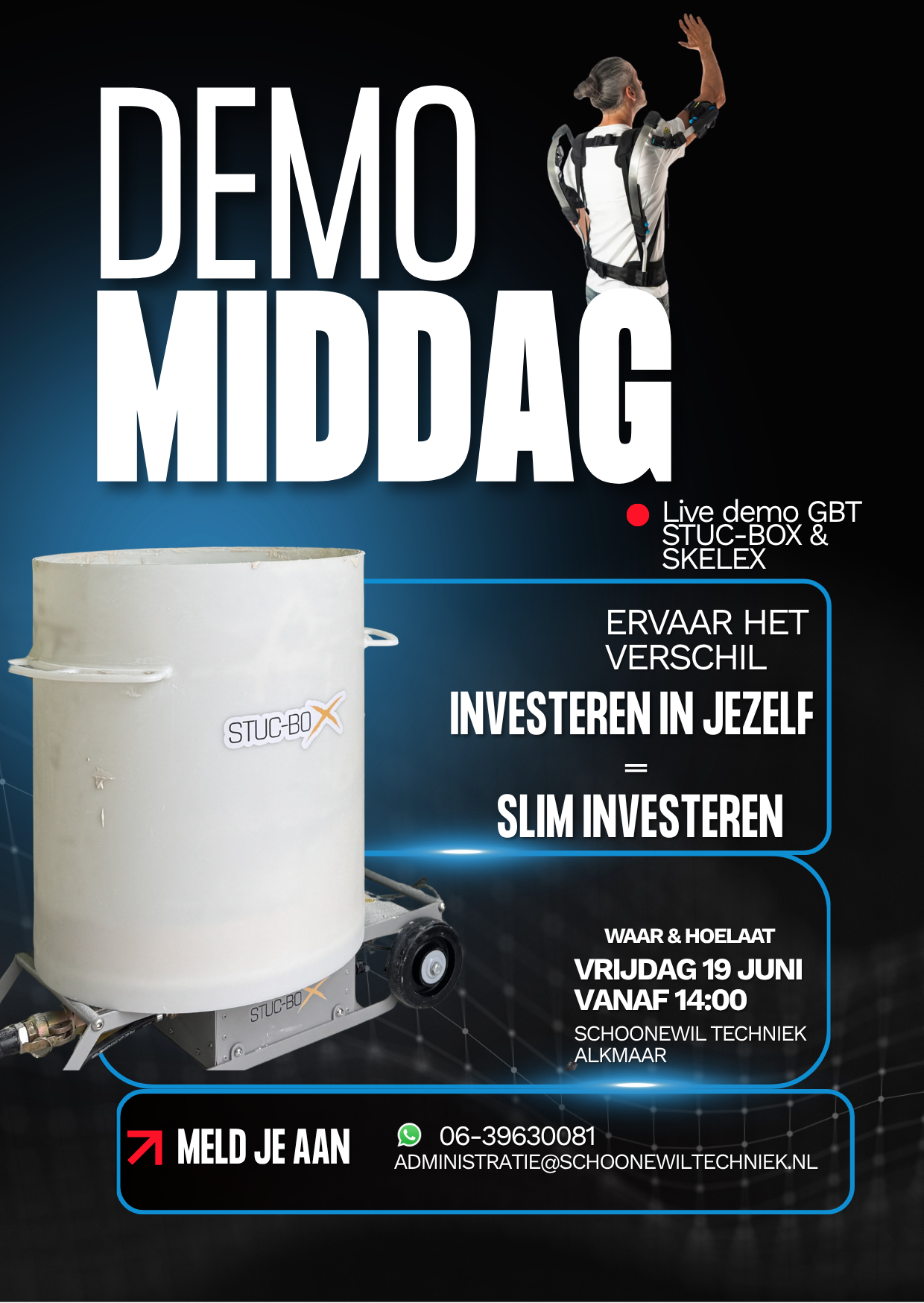 GBT Stuc-box kopen! demo dag